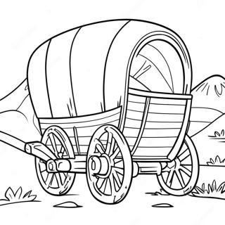 Bedekte Waentjie Op Die Oregon Pad Inkleurblad 135878-67628