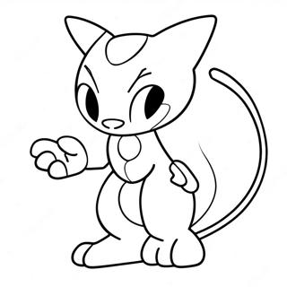 Mysterieuse Mewtwo Inkleurblad 136085-67798