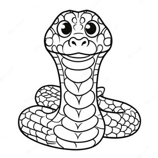 Karakter Python Met Groot Oe Inkleurblad 136185 67873