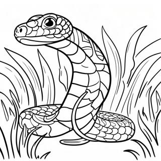 Python Wat Deur Die Gras Glip Inkleurblad 136186-67877