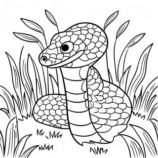 Python Wat Deur Die Gras Glip Inkleurblad 136186-67879