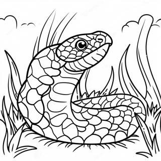 Python Wat Deur Die Gras Glip Inkleurblad 136186-67880