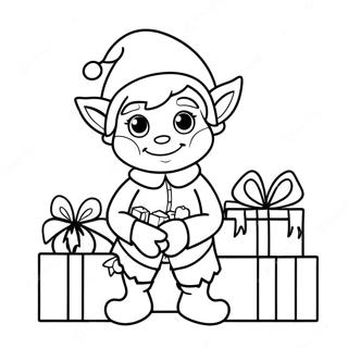 Adorabele Elf Met Geskenke Inkleurblad 136233-67907