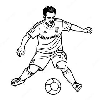 Xavi Dribbel Die Bal Inkleurblad 136284-67945