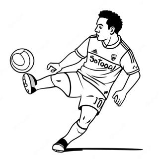 Xavi Dribbel Die Bal Inkleurblad 136284-67946