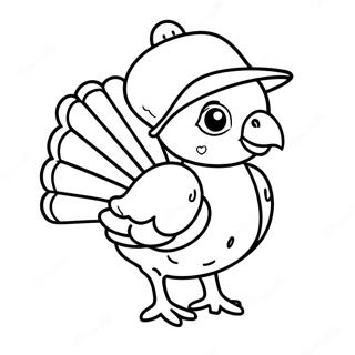 Baba Kalkoen Met Hoed Inkleurblad 136389 68037