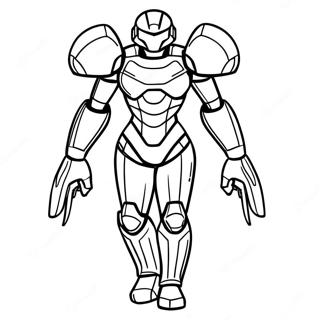 Samus Aran In Power Suit Inkleurblad 136515-68125