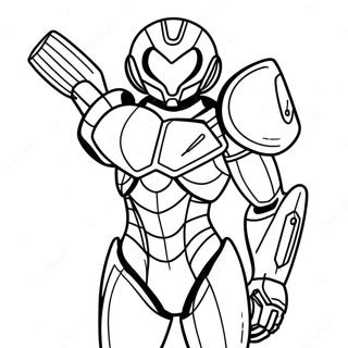 Samus Aran In Power Suit Inkleurblad 136515-68126