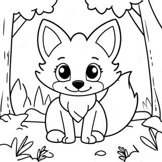 Schattige Foxy In Die Bos Inkleurblad 136567-68165