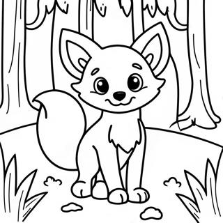 Schattige Foxy In Die Bos Inkleurblad 136567-68166