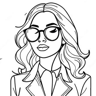 Stylvolle Tumblr Meisie Met Sonbrille Inkleurblad 136594-68189