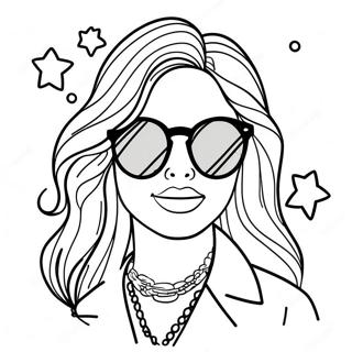 Stylvolle Tumblr Meisie Met Sonbrille Inkleurblad 136594-68190