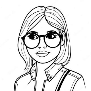 Stylvolle Tumblr Meisie Met Sonbrille Inkleurblad 136594-68192