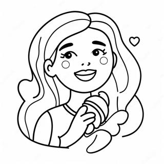 Charmante Tumblr Meisie Met Roomys Inkleurblad 136596-68198