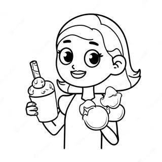 Charmante Tumblr Meisie Met Roomys Inkleurblad 136596-68200