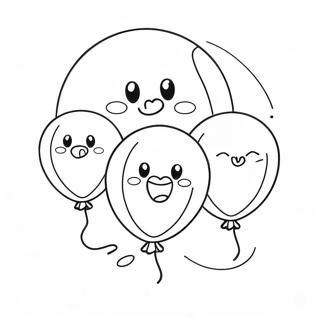 Kleurvolle Blaasgum Ballonne Inkleurblad 136671 68398