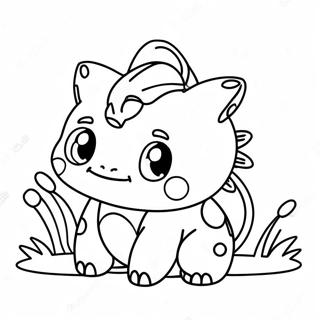 Speelse Chibi Bulbasaur Inkleurblad 136723-68444