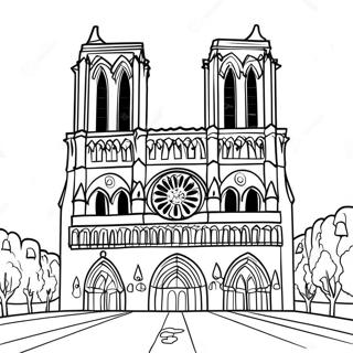 Notre Dame Katedraal Inkleurblad 137235 68835