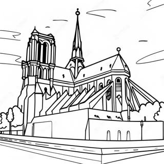 Notre Dame Katedraal Inkleurblad 137235 68836