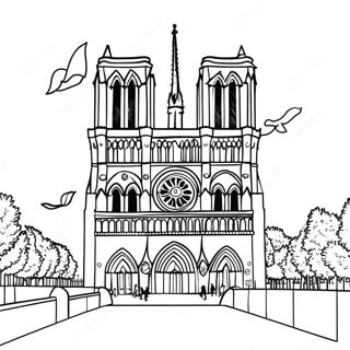 Notre Dame Met Vliegende Steunpilare Inkleurblad 137236-68840