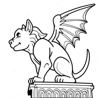 Notre Dame Gargoyle Inkleurblad 137237-68842