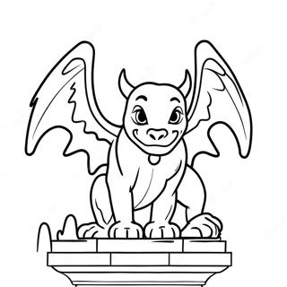 Notre Dame Gargoyle Inkleurblad 137237-68843