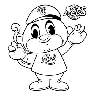 Mets Maskot In Aksie Inkleurblad 137490-69034