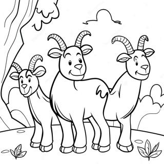 3 Billy Goats Gruff Inkleurbladsye