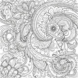 Fyn Paisley Ontwerp Inkleurblad 137671-69173