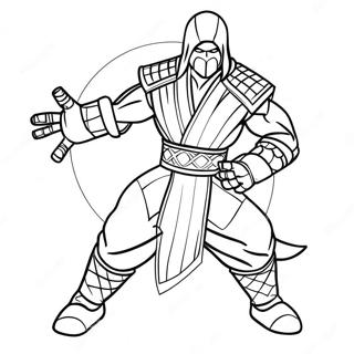 Sub Zero Mortal Kombat Inkleurblad 137848-69310