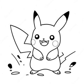 Charmante Pikachu In Aksie Inkleurblad 137875-69335