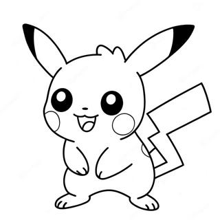 Charmante Pikachu In Aksie Inkleurblad 137875-69336