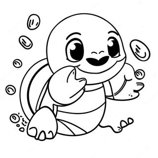 Energieke Squirtle Swem Inkleurblad 137878-69345