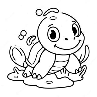 Energieke Squirtle Swem Inkleurblad 137878-69347