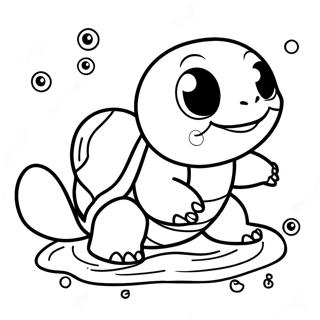 Energieke Squirtle Swem Inkleurblad 137878-69348