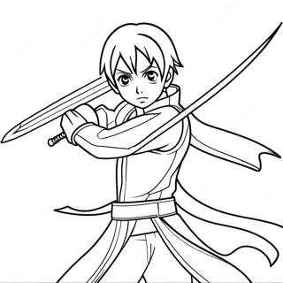 Kirito In Gevegshouding Inkleurblad 137926-69373