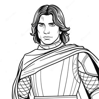 Kylo Ren Inkleurbladsye