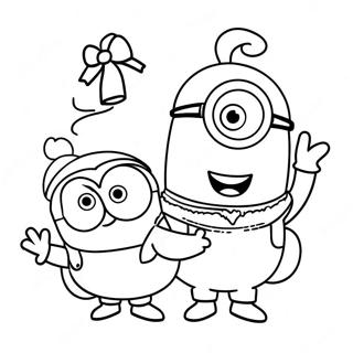 Minions Kersfees Inkleurbladsye