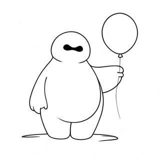 Schattige Baymax Met Ballon Inkleurblad 138439-69774