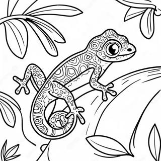 Kleurvolle Gecko In Die Jungle Inkleurblad 138515-69834