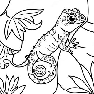 Kleurvolle Gecko In Die Jungle Inkleurblad 138515-69835