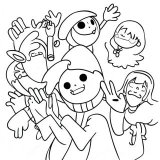 Danganronpa Karakters In Aksie Inkleurblad 138568-69879