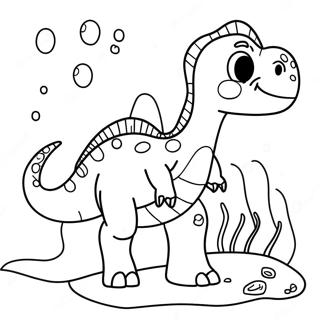 Water Dinosaur Inkleurblad 138795-70051