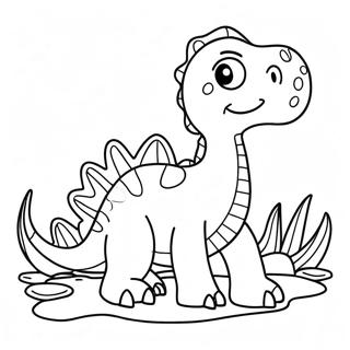 Vriendelike Water Dinosaur Inkleurblad 138796-70054