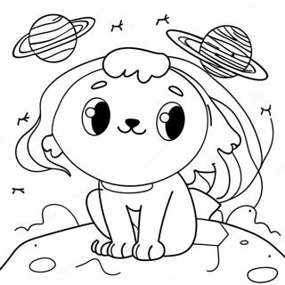 Nuuskierige Ruimte Kat Wat Planete Verken Inkleurblad 138850-70107