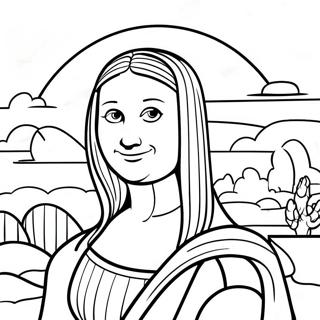 Mona Lisa Wat Glimlag Leonardo Da Vinci Inkleurblad 139103-70293