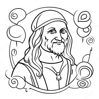 Leonardo Da Vinci Inkleurbladsye