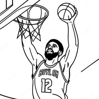 Kyrie Irving Skiet Hoepel Inkleurblad 139233 70397