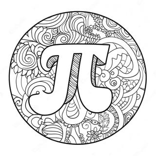 Kleurvolle Pi Simbool Inkleurblad 139258-70416