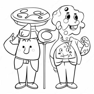 Grappige Pi Dag Karakters Inkleurblad 139260-70421